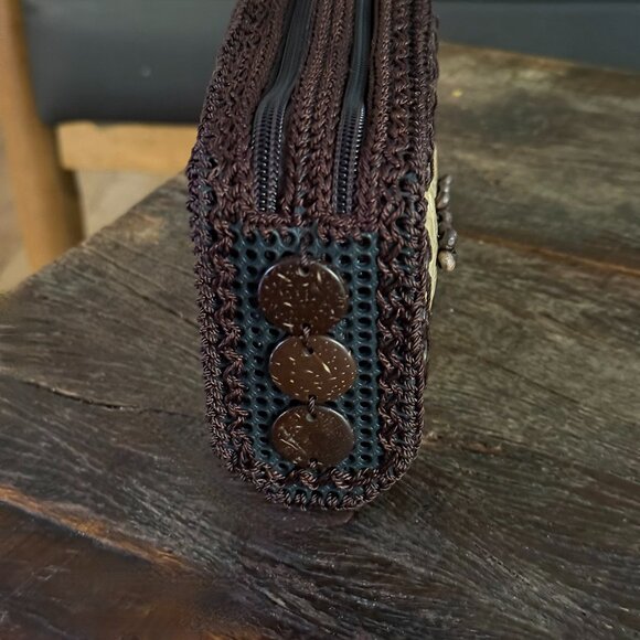 Coconut Shell Beaded Clutch / Wristlet Strap - Picture 4 of 6